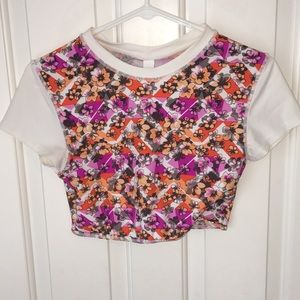 Cropped Swim Rash-guard Top